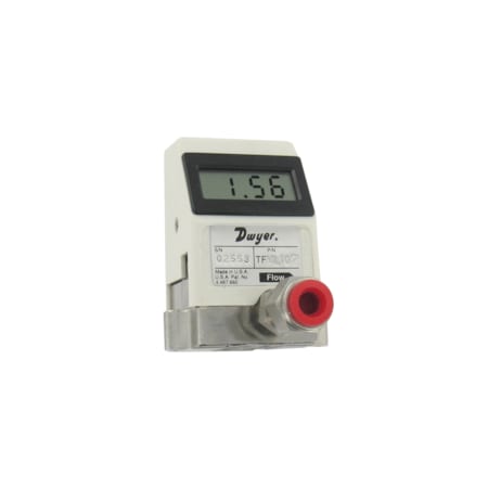 Dwyer Instruments Liquid turbine flow meter, range 1.6 to 16 GPH (0.1 to 1 LPM), 1/4" OD connection. TFM-LI06